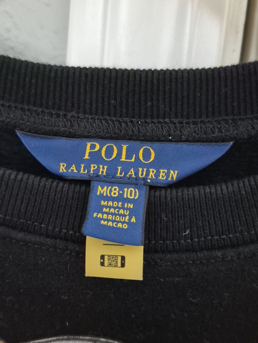 Polo Ralph Lauren Polo Bear Ski Black Cotton Logo Sweatshirt sweater Size 8/10 - Picture 4 of 5